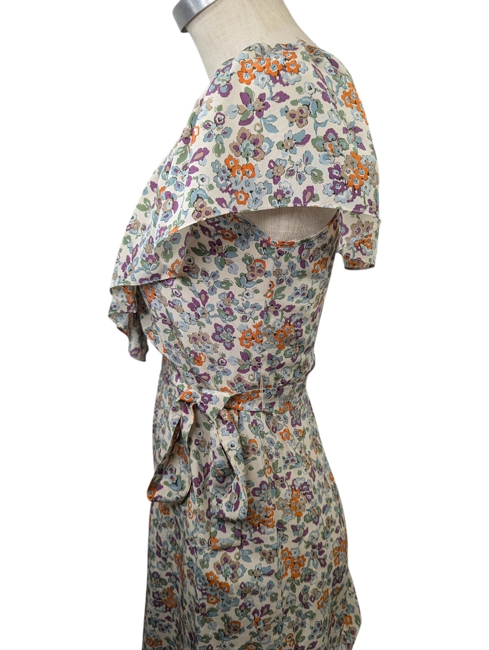 Rebecca Taylor 100% Silk Floral Ruffle Dress – Size 2 - Picture 6 of 11